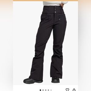 Roxy Women's Stylish Black Flare Snowpants